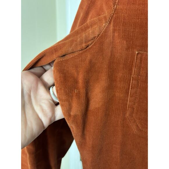 VTG Y2K Wet Seal Orange Corduroy Snap Up Long Sleeve Size Small Grunge Western - Picture 7 of 7